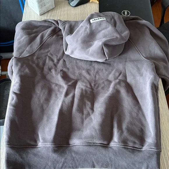 COMFRT Tranquil Hoodie – Women’s Large Charcoal Gray Soft Oversized Pullover - Picture 4 of 4